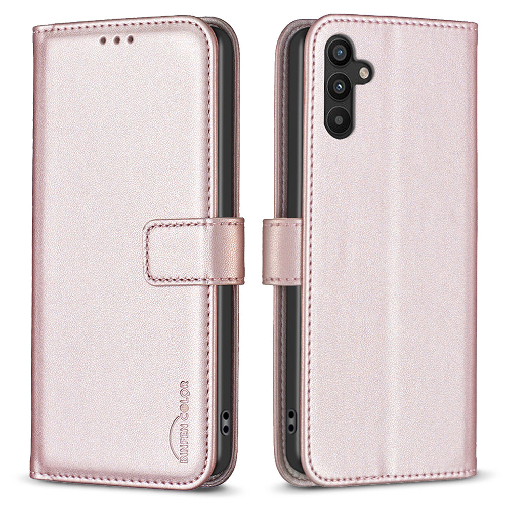 BINFEN COLOR BF17 Stand Phone Cover for Samsung Galaxy A34 5G PU Leather TPU Wallet Case BINFEN COLOR BF17 Stand Phone Cover for Samsung Galaxy A34 5G PU Leather TPU Wallet Case